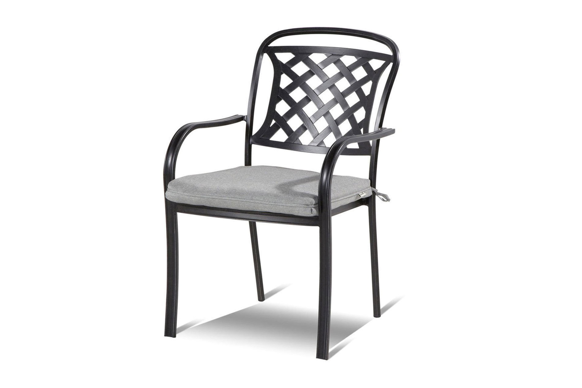 HARTMAN Preston Diningsessel, grau, Alu-Guss, 64x54,5x90cm, inklusive Sitzpolster