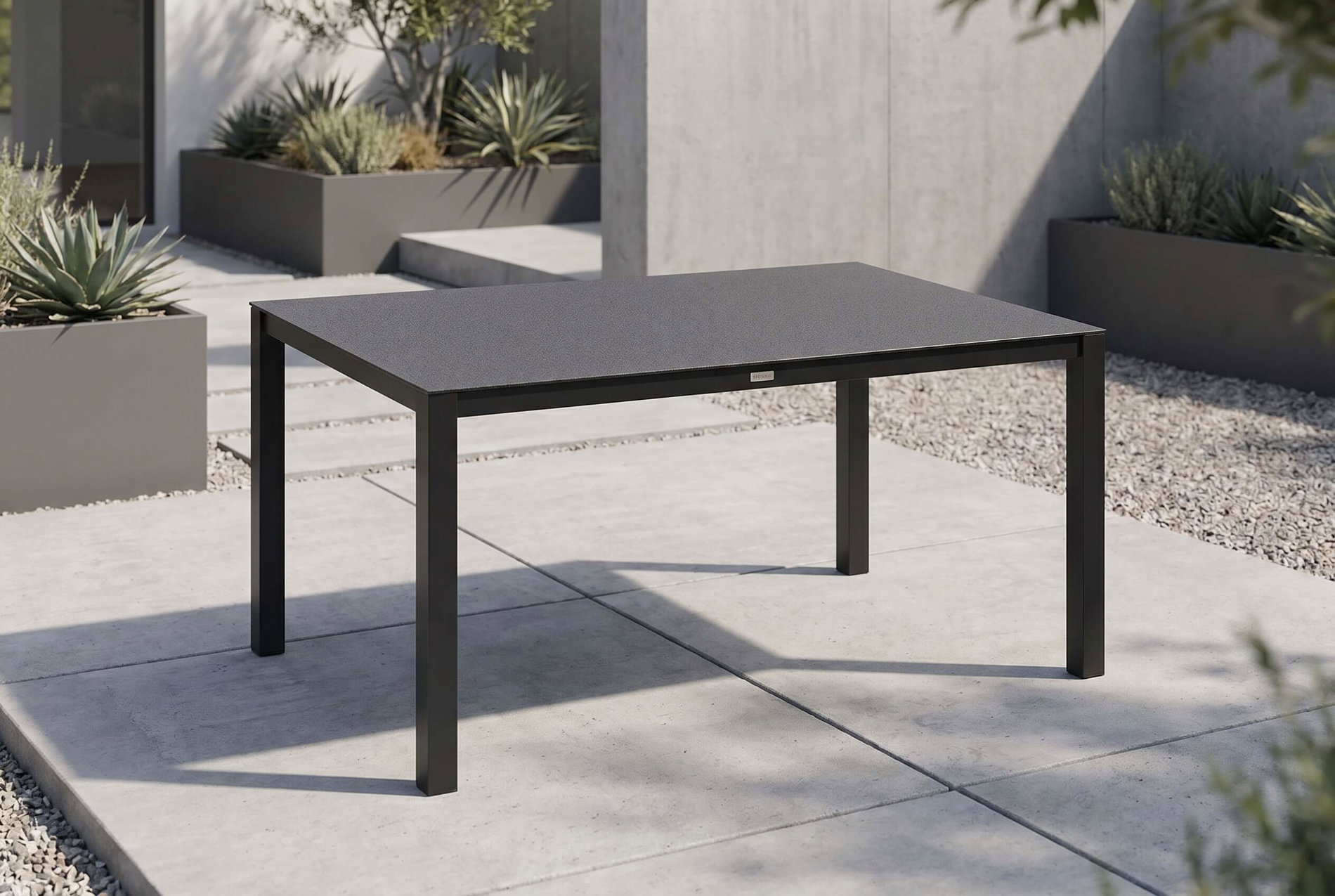 OUTFLEXX Esstisch, anthrazit, Aluminium/Spraystone, 160x95 cm OUTFLEXX Esstisch, anthrazit, Aluminium/Spraystone, 160x95 cm
