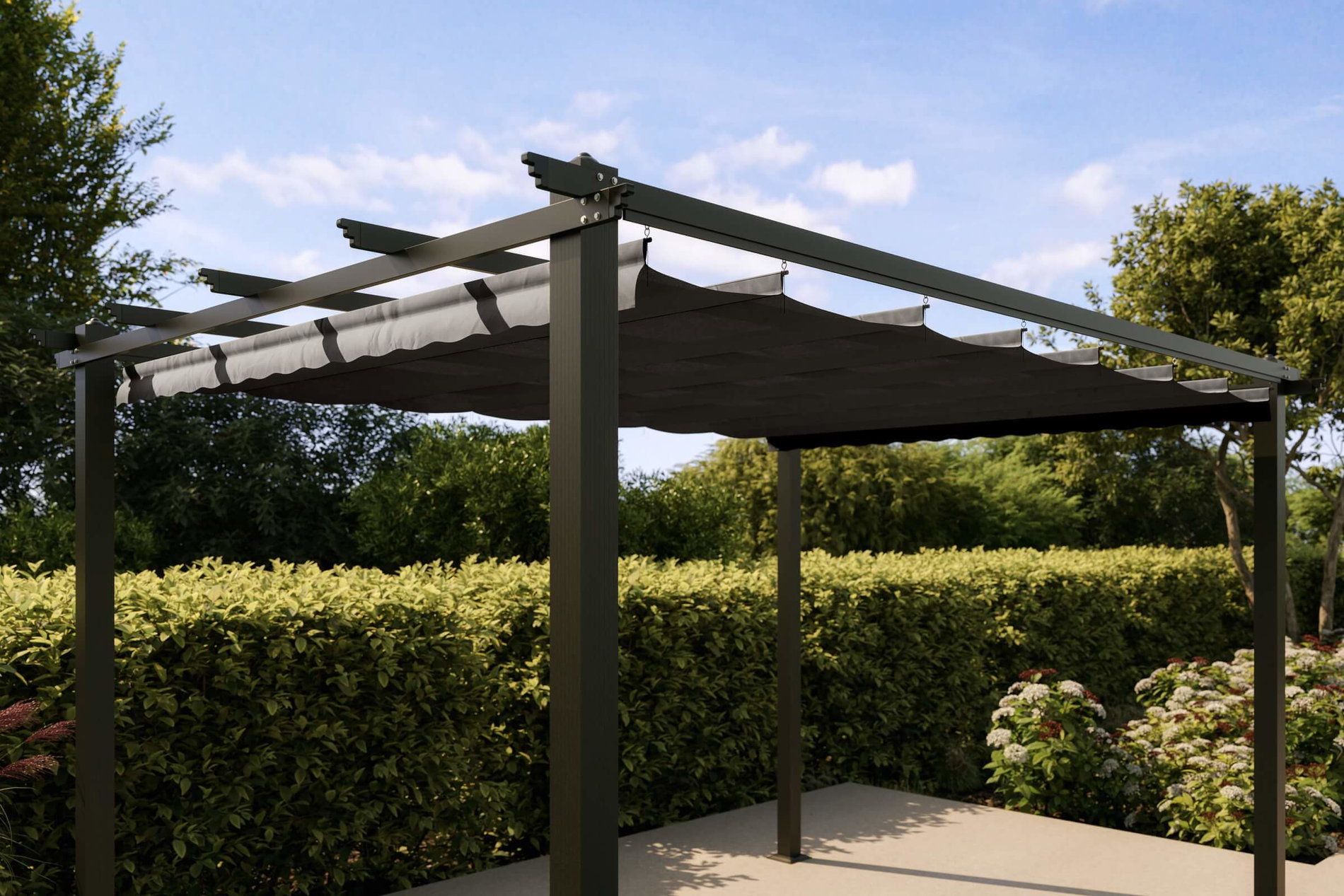 OUTFLEXX Antalya Ersatzdach für Pergola, anthrazit, Polyester mit PA-Beschichtung, UV30+, passend für Pergola 3x3 m OUTFLEXX Antalya Ersatzdach für Pergola, anthrazit, Polyester mit PA-Beschichtung, UV30+, passend für Pergola 3x3 m